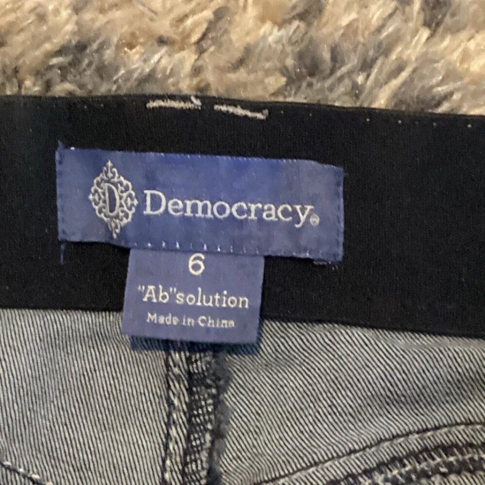 DEMOCRACY Jeans Ab Solution Dark Wash Blue Stretch Skinny Ankle Women's 6 - Picture 3 of 7
